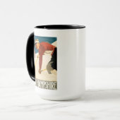 ニューハンプシャーのスキーヴィンテージポスター マグカップ (正面左)