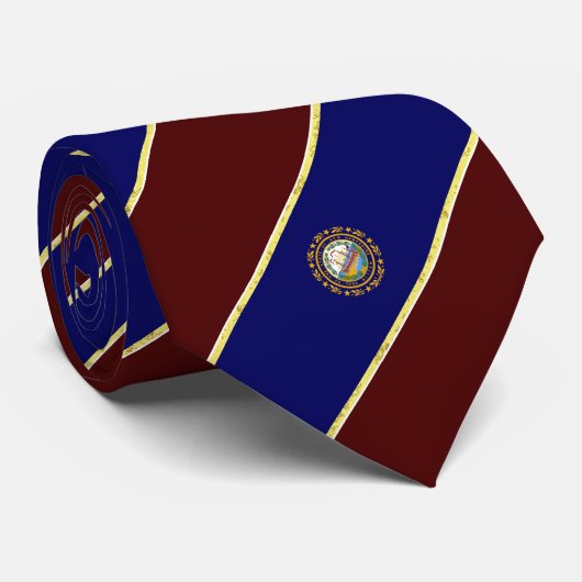 ニューハンプシャーのストライプな旗 ネクタイ (ロール)