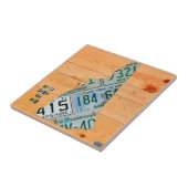 ニューハンプシャーのナンバープレートの地図のセラミックタイル タイル (側面)