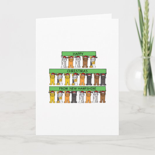 ニューハンプシャーのハッピークリスマス シーズンカード (正面)