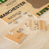 ニューハンプシャーのヴィンテージの地図 ジグソーパズル (側面)