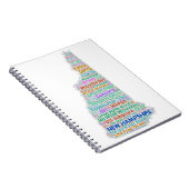 ニューハンプシャーの単語の雲 ノートブック (右側)