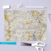 ニューハンプシャーの地勢および氷地図 薄葉紙 (クラフト)