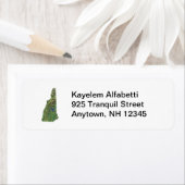 ニューハンプシャーの地図の差出人住所ラベル ラベル (インサイチュ)