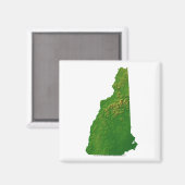 ニューハンプシャーの地図 マグネット (正面/裏面)