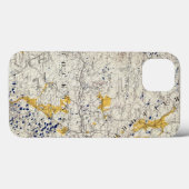 ニューハンプシャーの地形図と氷河図 Case-Mate iPhoneケース (裏面 (横))