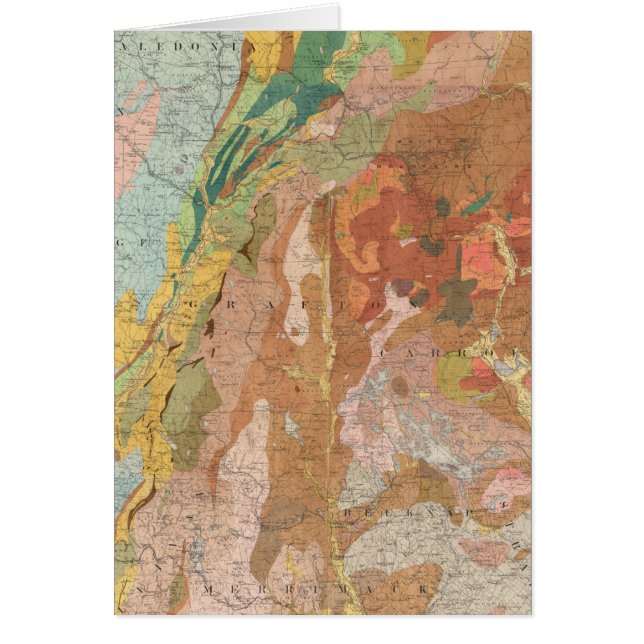 ニューハンプシャーの地質図 (正面)