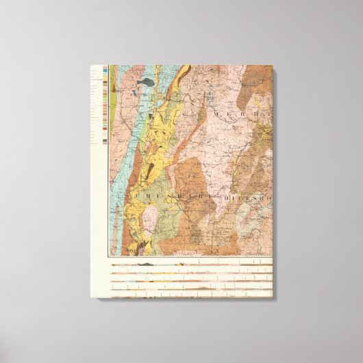 ニューハンプシャーの地質図2 キャンバスプリント (正面)
