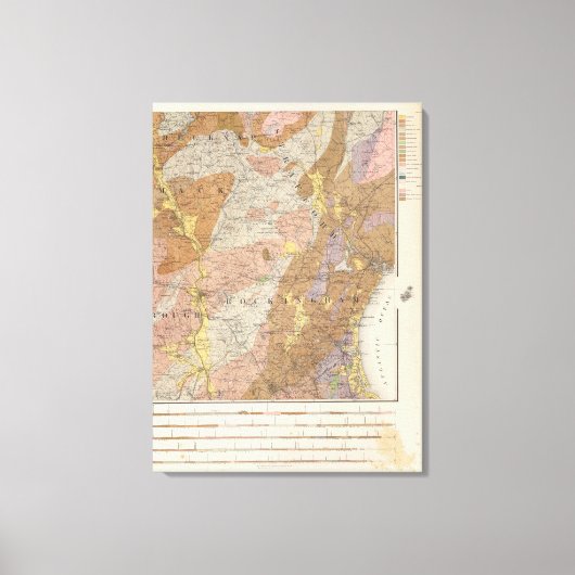 ニューハンプシャーの地質図4 キャンバスプリント (正面)