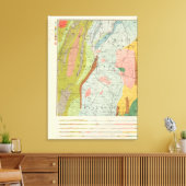 ニューハンプシャーの地質図 キャンバスプリント (インサイチュ (リビング))