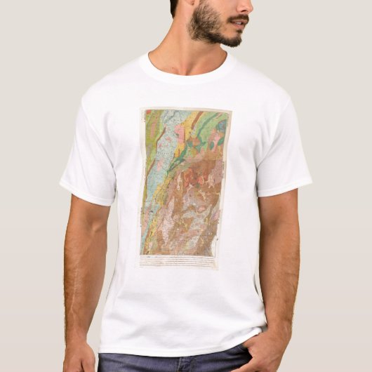 ニューハンプシャーの地質地図 Tシャツ (正面)