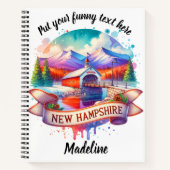 ニューハンプシャーの屋根付き橋を発見 ノートブック (正面)