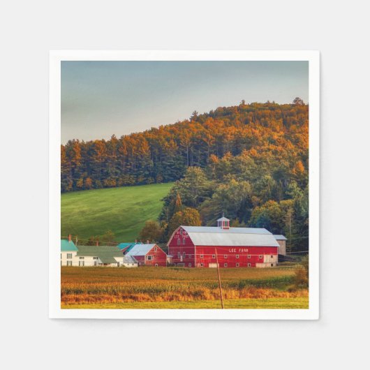 ニューハンプシャーの秋 スタンダードカクテルナプキン (正面)