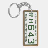 ニューハンプシャーの1971年のヴィンテージのナンバープレートKeychain キーホルダー (正面左)