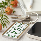 ニューハンプシャーの1971年のヴィンテージのナンバープレートKeychain キーホルダー (正面右)