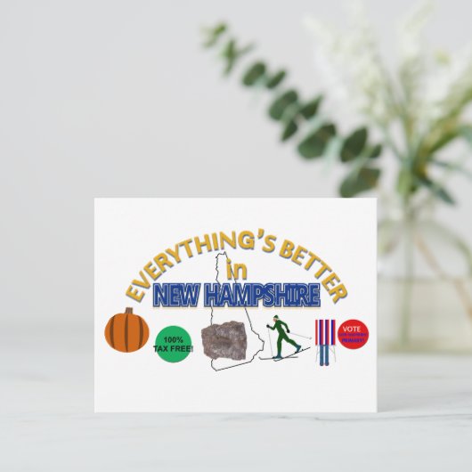 ニューハンプシャーはがきは全て良い ポストカード (スタンド正面)
