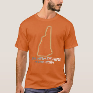 ニューハンプシャーアメリカ天文学太陽の金食 Tシャツ