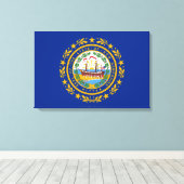 ニューハンプシャーキャンバスプリント州旗 キャンバスプリント (インサイチュ (ウッドフロア))