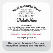 ニューハンプシャーコテージローレーベル スクエアシール (正面)