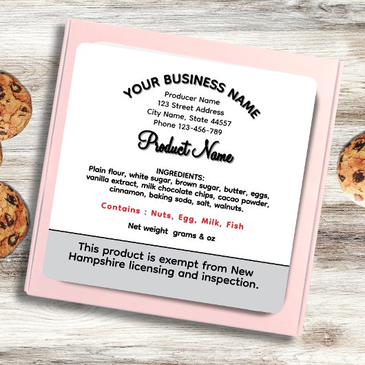 ニューハンプシャーコテージローレーベル スクエアシール