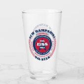 ニューハンプシャーサーキュラータイポグラフィデザイン タンブラーグラス (裏面)