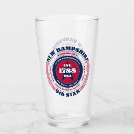 ニューハンプシャーサーキュラータイポグラフィデザイン タンブラーグラス