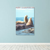 ニューハンプシャーシーライオンズシーン キャンバスプリント (インサイチュ (ウッドフロア))