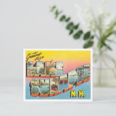 ニューハンプシャートラベル、スナピー湖からの挨拶 ポストカード (スタンド正面)