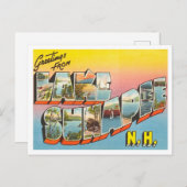 ニューハンプシャートラベル、スナピー湖からの挨拶 ポストカード (正面/裏面)