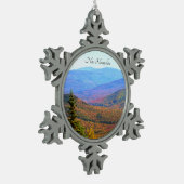 ニューハンプシャーバレープターオーナメント スノーフレークピューターオーナメント (左)