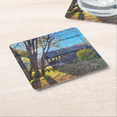 ニューハンプシャーパークブリッジ スクエアペーパーコースター (アングル)