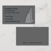 ニューハンプシャービジネスカード彫り石の外観 名刺 (正面/裏面)