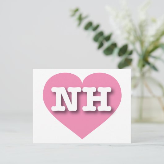 ニューハンプシャーピンクハート- I love NH ポストカード (スタンド正面)