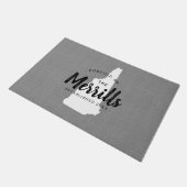 ニューハンプシャーファミリーモノグラム州ドルマット ドアマット (アングル)