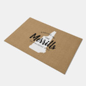 ニューハンプシャーファミリーモノグラム州ドルマット ドアマット (アングル)