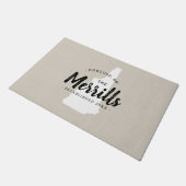 ニューハンプシャーファミリーモノグラム州ドルマット ドアマット (アングル)