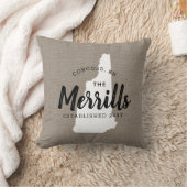 ニューハンプシャーファミリーモノグラム州装飾用クッション クッション (ブランケット)