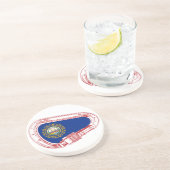 ニューハンプシャーフラッグ登山カラビナー コースター (側面)