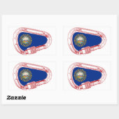 ニューハンプシャーフラッグ登山カラビナー 長方形シール (シート)