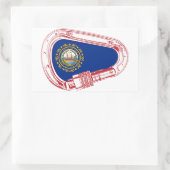 ニューハンプシャーフラッグ登山カラビナー 長方形シール (バッグ)