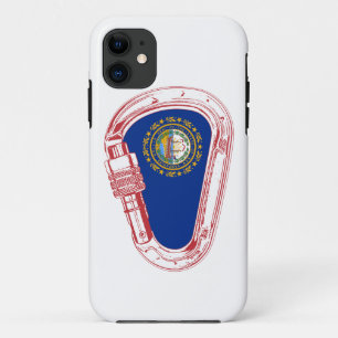 ニューハンプシャーフラッグ登山カラビナー iPhone 11 ケース