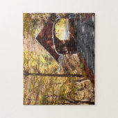 ニューハンプシャーブリッジビューティフルオータムシーナンス秋 ジグソーパズル (縦)