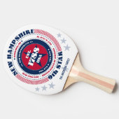 ニューハンプシャープライドサーキュラータイポグラフィモノグラム 卓球ラケット (横)