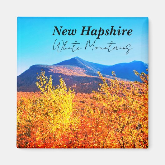 ニューハンプシャーホワイトマウンテンズインオータムマグネット マグネット (正面)