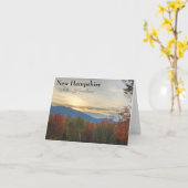 ニューハンプシャーホワイトマウンテンズサンセット カード (黄色い花)