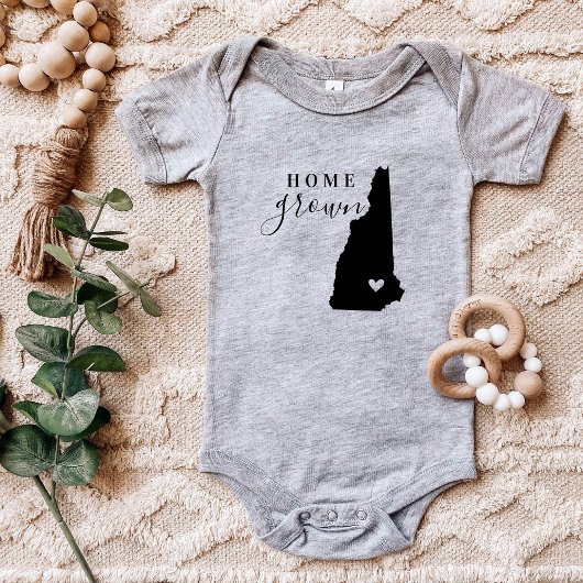 ニューハンプシャーホームグロウン州ティー ベビーボディスーツ