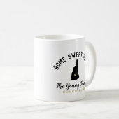 ニューハンプシャーホームスウィートホームファミリーモノグラムマグ コーヒーマグカップ (正面右)