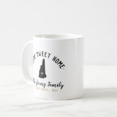 ニューハンプシャーホームスウィートホームファミリーモノグラムマグ コーヒーマグカップ (正面左)