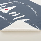 ニューハンプシャーホーム州 パーソナライズされた シェルパブランケット (3/4)