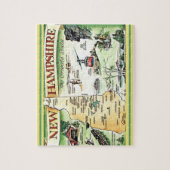 ニューハンプシャーポストカードマップジグソーパズル ジグソーパズル (縦)